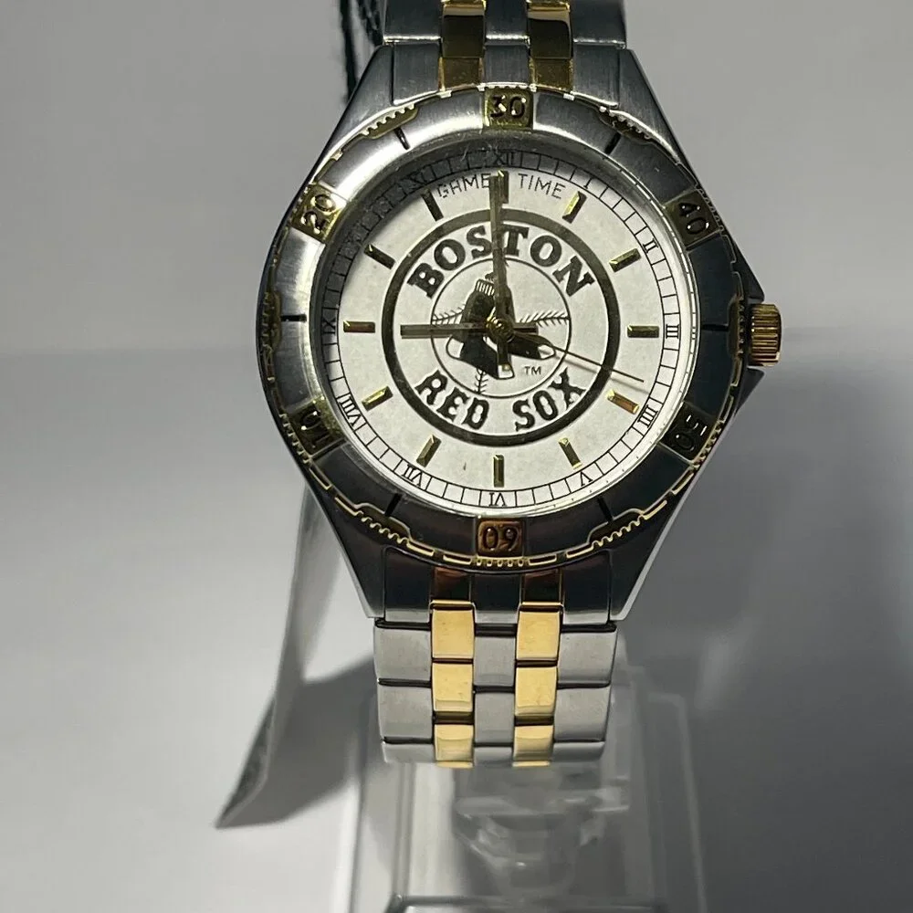 Boston Red Sox MLB Two-Tone Stainless-Steel Watch by Game Time !!!NEW!!! - Picture 1 of 6